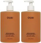 OUAI Detox Shampoo - Clarifying Shampoo for Build Up, Dirt, Oil, Product and Hard Water - Apple Cider Vinegar & Keratin for Clean, Refreshed Hair - Sulfate-Free Hair Care (16 oz) (Pack of 2)