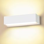 24 W Outdoor / Indoor Wall Light 3000 K Warm White Outdoor Wall Light IP65 Waterproof White Wall Lamps (20 cm)