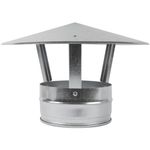 6 Inch / 150 mm Round Roof Cap - All Weather Chimney Cap - Galvanized Steel with Rubber Gasket for Perfect Sealing and Insulation - Roof Top Round Vent House Exhaust Roof Cap