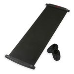 SPRI Slide Board (71" L x 20" W) with End Stops, Sliding Booties, Mesh Carrying Bag and Exercise Guide for Low Impact Balance Training (Skating, Hockey)