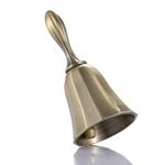 Homelavie Super Loud Solid Brass Hand Call Bell for Ringing at Wedding, Hand Bells for Seniors Bedside, Teacher Classroom Bell, Dinner Bell, Tibetan Bells, Meditation Bell, Gift for Bedridden Kids Mom