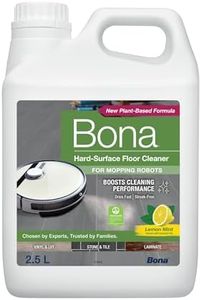 Bona Hard-Surface Floor Cleaner for Mopping Robots and Vacuums, Concentrate, Quick-drying and Streak-free, Lemon Mint - 2.5L