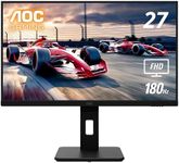 AOC 27G15 27 inch Gaming Monitor, Full HD 1920x1080, 180Hz 1ms, 1x HDMI 2.0, 1x Display Port, AMD FreeSync, HDR10, Pivot & Height Adjustable, Console Gaming Ready, 3-Year Zero-Bright-Dot