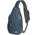 NEVO RHINO Sling Bag Light Crossbody Backpack Hiking Daypack Men Women Outdoor Hiking Backpack, Royal Blue