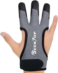 Seektop Archery Gloves Shooting Hunting Leather Three Finger Protector for Youth Adult Beginner