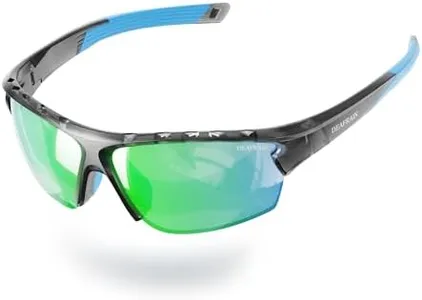 DEAFRAIN Sports Sunglasses for Men Women Polarized Sunglasses for Baseball Cycling Fishing Running Golf Motorcycle Softball Glasses Green