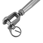 Stainless Steel Rigging Screw Closed Body Jaw Turnbuckle for Boat Yacht Silver (M12)