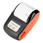 Portable Thermal Receipt Printer, 58 mm Wireless Invoice Printer for Labels, Receipts, Barcodes, Labels and Bracelets, Bluetooth 4.0, Compatible with Android, iOS and (Orange)