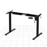 FLEXISPOT Height Adjustable Electric Standing Desk Frame Sit Stand Desk Adjustable Desk Stand Up Desk with Memory Smart Pannel EN1 (2 Stage | Black)