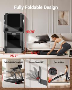CURSOR FITNESS Foldable Treadmill – 20% Incline, 14KM/H, LED Touch, 180KG Capacity