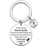 SDOFY Uncle to be Gifts for Him from Niece Nephew Uncle to be Keyring New Uncle Fathers Day