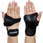 CTHOPER Kids, Men and Women Impact Wrist Guard Protective Gear Wrist Brace Wrist Support for Skating Skateboard Skiing Snowboard (Black, M)