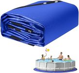 REGMICS 24FT Round Pool Liner Pad for Above Ground Pools, 165 GSM Thickened Puncture-Resistant Under Mat (25FT Actual), Heavy-Duty Underlayment with Metal Grommets