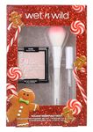 Wet n Wild Holiday Essentials Vault, Make-Up Gift Set with Lash and Brow Gel Mascara, Highlighting Powder and Application Brush