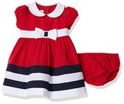 Bonnie Baby Baby-Girls Nautical Dress, Red, 18 Months