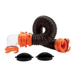 Camco 39768 RhinoFLEX Tote Tank 3-Foot Sewer Hose Kit, Black or Orange