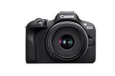 Canon EOS R100 + RF-S 18-45mm F4.5-6.3 IS STM Lens - Entry-level Mirrorless Camera designed for families to capture life long memories, paired with an everyday compact lens.