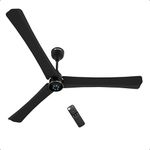 atomberg Renesa Halo Smart 1400mm BLDC Ceiling Fan with IoT & Remote | 5 star | High Air Delivery | Low noise operation | LED Speed Indicator | Sleek Design | 3 Year Warranty - Midnight Black