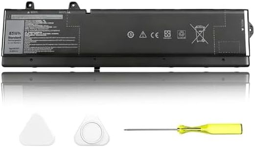 NDWQGFS RCVVT 83Wh 11.55V Laptop Battery Replacement for Dell Precision 7670 7680 7770 7780 Series Compatible with X9FTM T6PFX 451-BCYH X26RT 0NWDC0