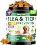Flea & Tick Prevention for Dogs Chews – 500 Tasty Chicken Flavor Soft Chews, with Pumpkin Seed Extract, Fish Oil, and Vitamins for Dogs, Puppies, All Breeds & Ages.
