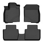 Cartist Floor Mats Custom Fit for Honda HR-V HRV 2023 2024 All Weather Floor Liners 3D Front & 2nd Row Carpet Protection TPE Heavy Duty Waterproof