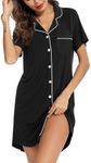 Leikar Nightgowns for Women Button 