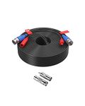 ZOSI 100 Feet 30m Video Power BNC RCA Cable Wires for CCTV Security Cameras Accessories Black