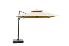 Invezo 360 degree rotating side pole square Patio Umbrella (8.2 x 8.2 sq ft, Beige) Heavy Duty umbrella, Garden Umbrella, Outdoor Umbrella