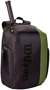 WILSON Blade V8 Super Tour Tennis Backpack - Green/Black, Holds up to 2 Rackets