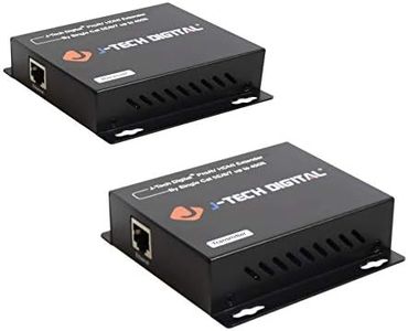 J-Tech Digital HDMI Extender Over Single Cat5e/6/7 Cable Full HD 1080p with TCP/IP, IR Up To 400ft [JTD-EX-120M] black