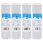 4-Pack Replacement for WaterPur CCI-10-CLW Activated Carbon Block Filter - Universal 10 inch Filter for WaterPur Clear Water Filter Housing - Denali Pure Brand