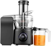 Juicer Machine 1250W Powerful Juice Extractor, 3.35" (85mm) Wide Feed Chute for Whole Fruits & Vegetables, Stepless Speed Control Centrifugal Juicer, BPA-Free Tritan Pitcher, Easy to Clean