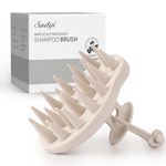 Sndyi Silicone Scalp Massager Shampoo Brush, Hair Scalp Scrubber for Washing Hair & Dandruff Removal, 100% Silicone Scalp Exfoliator Brush, Wet Dry Head Scalp Massager for Hair Growth, Oatmeal