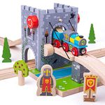 Bigjigs Rail, Wooden Drawbridge, Wooden Toys, Wooden Train Set Accessory, Bigjigs Train Accessories, Wooden Train Track Accessories, Wooden Castle