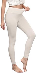 WiWi Women's Leggings Thermal Warm Underwear Pants Soft Long Johns Viscose from Bamboo Baselayer Pant for Winter S-XXL,Grey Beige,X-Large