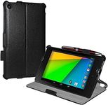 Amzer AMZ96128 Folio Case for Tablet - Black Leather