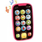 Baby Toys 12-18 Months Development Toy Phone, 15 Functions Lights Music Fake Play Phone Toddlers Baby Toys 6-12 Months, Toys for 1 Year Old Girl Gifts Baby Phone Learning Cell Phone