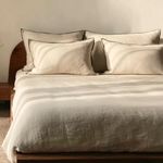 Kinavu Living Beige Dunes Linen Bedsheet Set - 100% Pure Linen, Soft & Breathable, Bedsheet 106x106 in + Pillow Covers 20x30 in, Luxury Bedding Set