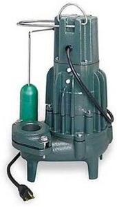 Zoeller 292-0001 115-Volt 1/2 Horse Power Model M292 High Head Waste-Mate Automatic Cast Iron Single Phase Submersible Sewage/Effluent Pump