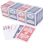 LotFancy Playing Cards, Poker Size Standard Index, 24 Decks of Cards (12 Blue and 12 Red), for Blackjack, Euchre, Canasta Card Game, Casino Grade