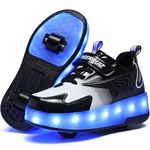 HHSTS Kids 2 Wheels Shoes with LED Light Color Shoes Shiny Roller Skates Skate Shoes Simple Kids Gifts Boys Girls The Best Gift for Party Birthday Christmas Day