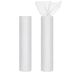 Handi Stitch White Fabric Tulle Rolls (2 Pack) - 30cm x 25m per Spool - Polyester Tulle Roll Netting for Birthday Parties, Gift Wrapping, Weddings, Decorations, Crafts, Bows, Tutu Skirts, Costumes