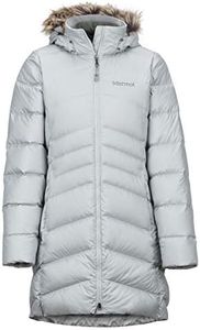 MARMOT Women's Montreal Mid-Thigh Length Down Puffer Coat, Bright Steel, Medium