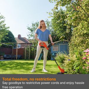 Flymo 18V Cordless Grass Trimmer – SimpliTrim 250, Lightweight Lawn Edger, Orange