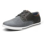 Bruno Marc Men's Classic Lace Up Casual Canvas Sneakers Shoes,Size 9.5,Grey,RIVERA-01