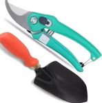 AGT Gardening Tools Shears German Cutter for Garden Leaf Scissor Cutter Shovel Trowel Garden Tool Kit (2 Tools)