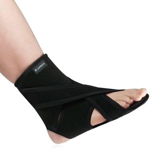 JOMECA Upgraded Drop Foot Brace for Walking with Shoes - Dual Forefoot Support Plates Adjustable Soft AFO, Foot Drop, TBI, ALS, MS, Bone Fracture, Fits Women & Men (Left, L/XL)