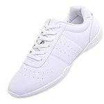 DADAWEN Women's Girls' Cheerleading Shoes Dance Sneakers Yoga Shoes Size 5 B(M) US White