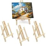 Belle Vous Mini Easel Stands for Painting - Small Table Top Easel Set - Painting Easel for Adults/Mini Canvas Holder - Wooden Easel Canvas Stands - Arts & Crafts Artist Easel Set