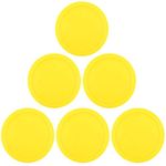 ONE250 3 1/4 inch Air Hockey Pucks, Full Size Goal Packs Accessories for Game Tables (6 Pcs) (Yellow)